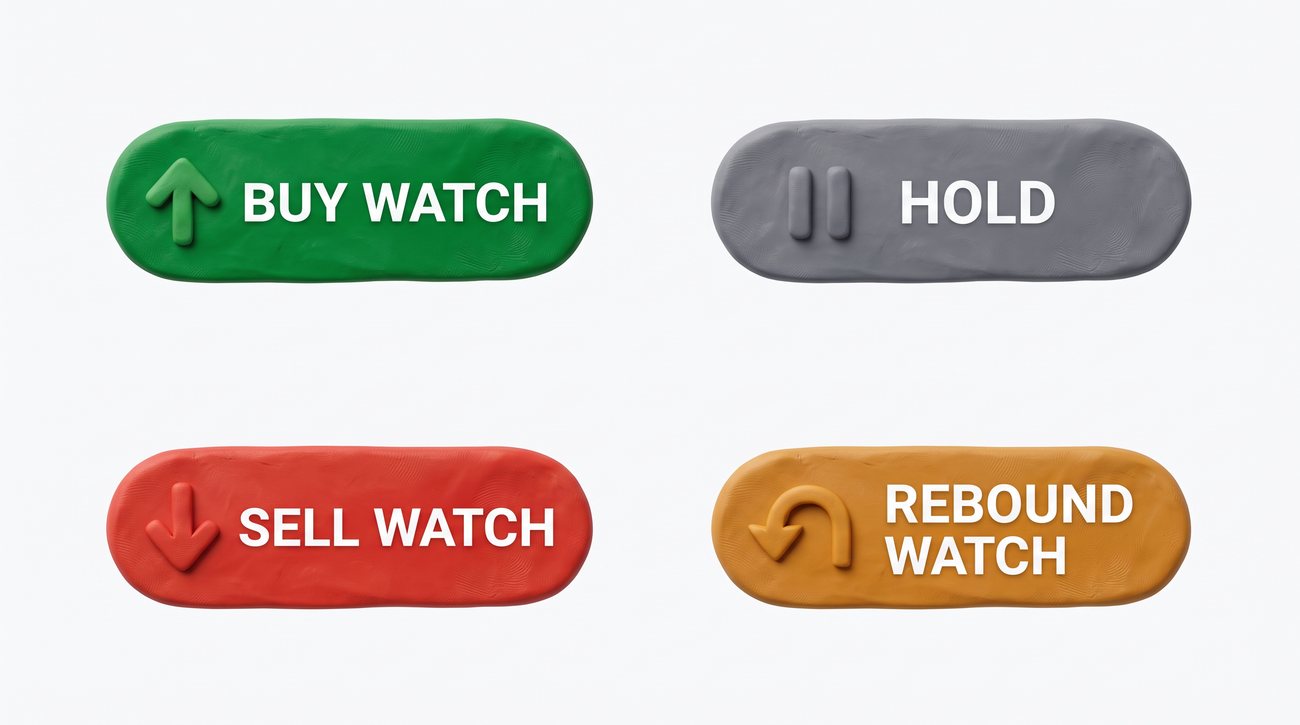 Buy Watch, Hold, Sell Watch, Rebound Watch